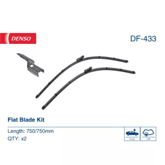 Kit balais d'essuie-glace DENSO DF-433 pour VOLKSWAGEN ID.3 Pro S - 204cv