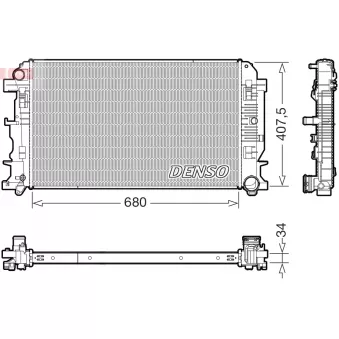 Radiateur, refroidissement du moteur DENSO DRM17117 pour MERCEDES-BENZ SPRINTER 416 CDI - 163cv