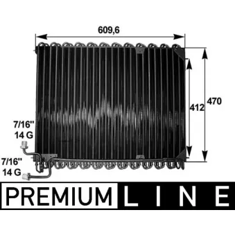 Condenseur, climatisation MAHLE AC 285 000P pour MERCEDES-BENZ ATEGO 1823, 1823 L - 231cv