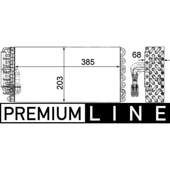 Evaporateur climatisation MAHLE AE 72 000P pour MERCEDES-BENZ ACTROS MP2 / MP3 3231 K, 3232 K - 313cv