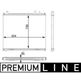 Radiateur basse température, intercooler MAHLE CR 104 000P pour MAN TGS 35,500 - 500cv