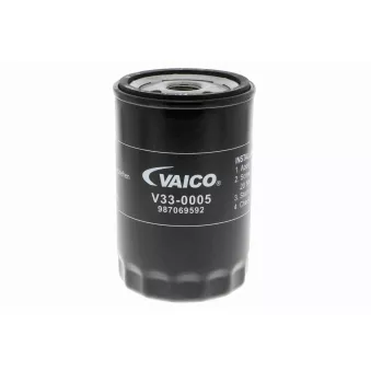 Filtre à huile VAICO V33-0005 pour VOLKSWAGEN GOLF 1.6 - 100cv