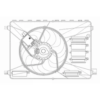 Ventilateur, refroidissement du moteur VEMO V25-01-1563 pour FORD MONDEO 1.8 TDCi - 125cv
