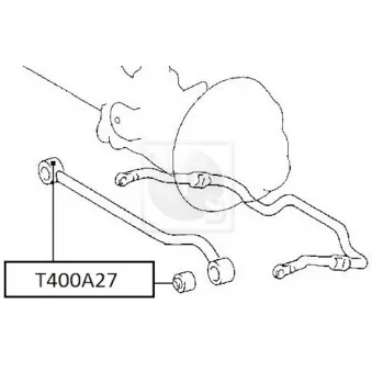NPS T400A27 - Silent bloc de l'essieu / berceau
