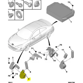 OE 5273J7 - Capteur, correcteur de portée d'éclairage avant gauche