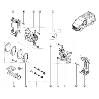 OE 411201691R - Kit de réparation, étrier de frein