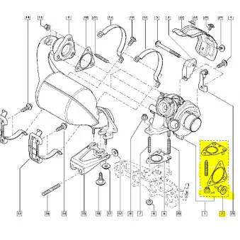 Kit de montage, turbo OE 7701477161