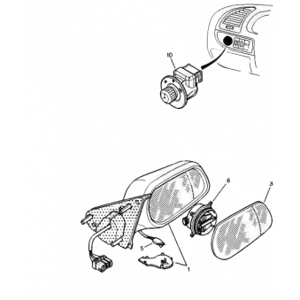 Commutateur, réglage des rétroviseurs OE OEM 655424