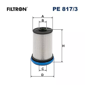 Filtre à carburant FILTRON PE 817/3 pour FORD MONDEO 2.0 EcoBlue 4x4 - 190cv