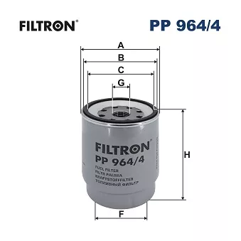 Filtre à carburant FILTRON PP 964/4 pour VOLVO FH III 540 - 540cv