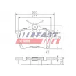 FAST FT29515 - Jeu de 4 plaquettes de frein arrière
