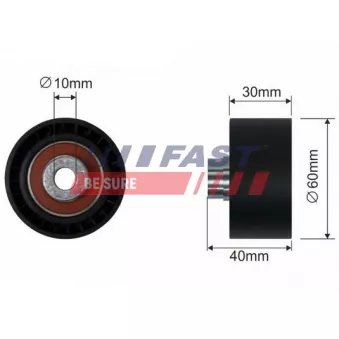 Poulie renvoi/transmission, courroie de distribution FAST OEM 9400830639