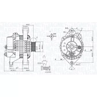 Alternateur MAGNETI MARELLI OEM 93183436