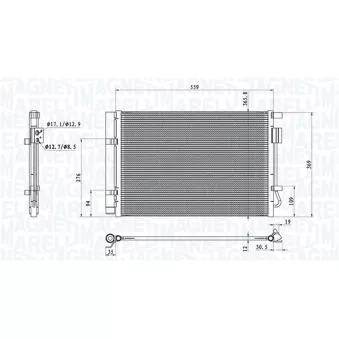 Condenseur, climatisation MAGNETI MARELLI OEM 976060U000AS
