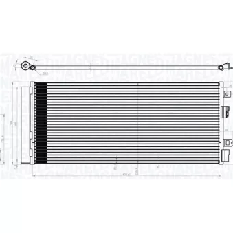 Condenseur, climatisation MAGNETI MARELLI OEM BSG 65-525-022