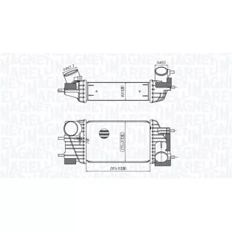 Intercooler, échangeur MAGNETI MARELLI 351319205820 pour VOLKSWAGEN POLO 1.6 - 190cv