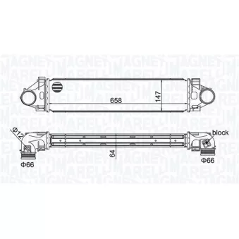 Intercooler, échangeur MAGNETI MARELLI OEM CI 413 000P