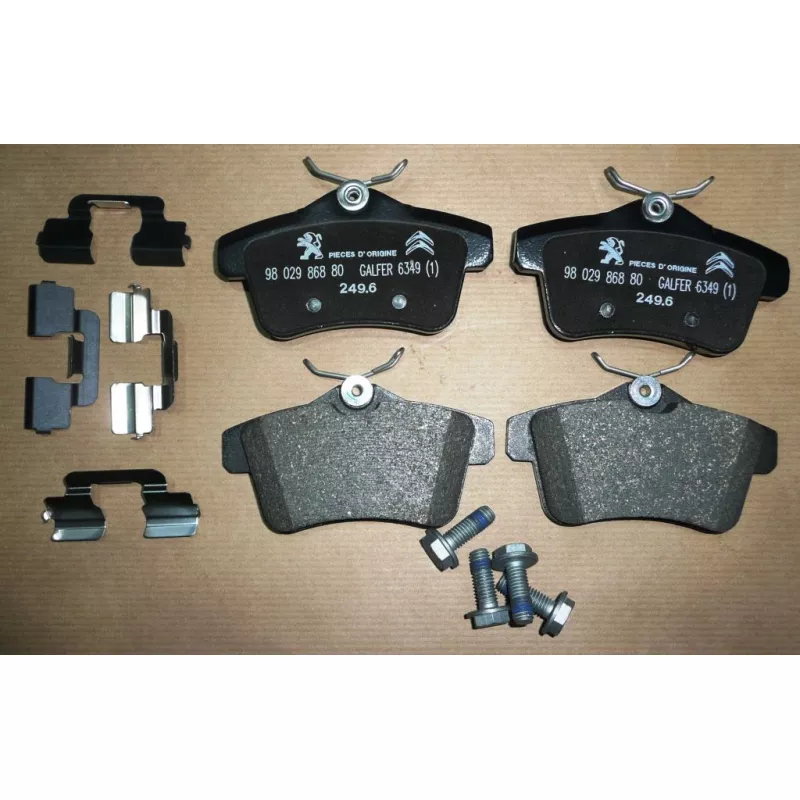 Jeu de 4 plaquettes de frein arrière OE 1616872780 - Visuel 1