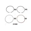 ASHIKA 34-21550 - Segment de piston