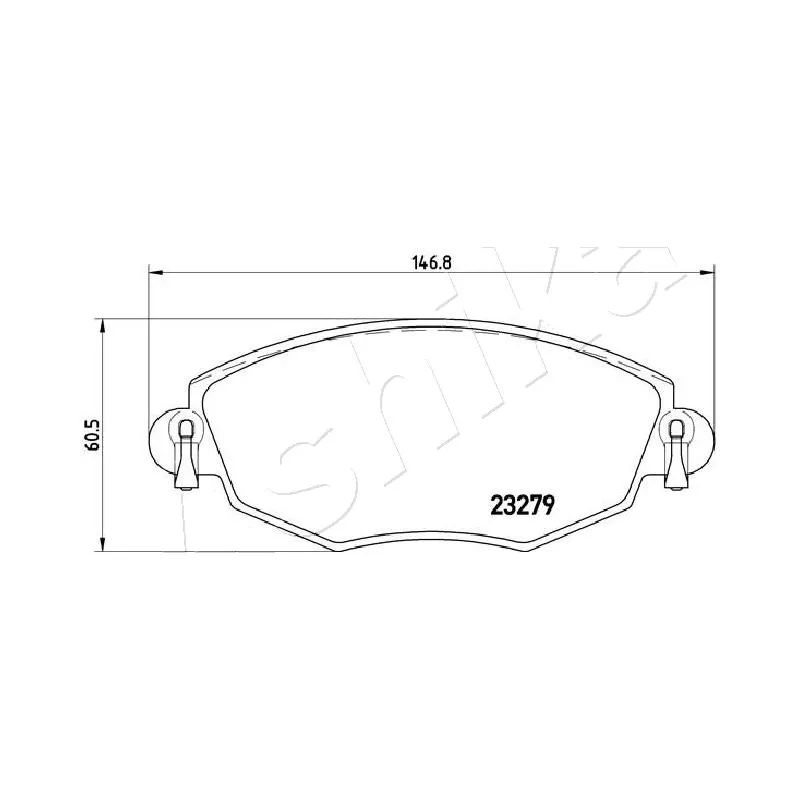 Jeu de 4 plaquettes de frein avant ASHIKA 50-00-0318 - Visuel 1