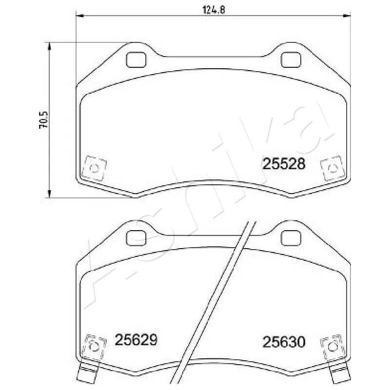 Jeu de 4 plaquettes de frein avant ASHIKA 50-03-3004 - Visuel 1