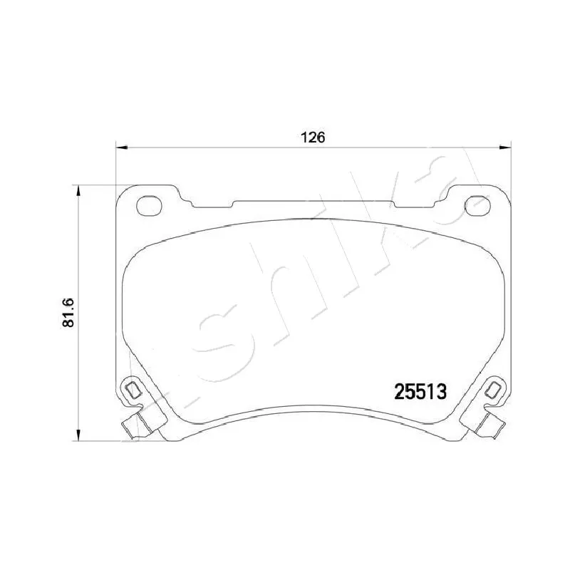 Jeu de 4 plaquettes de frein avant ASHIKA 50-0H-H29 - Visuel 1