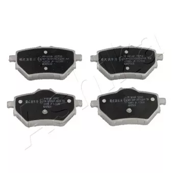 Jeu de 4 plaquettes de frein arrière ASHIKA 51-00-0614 pour CITROEN C4 1.2 PureTech 155 - 155cv