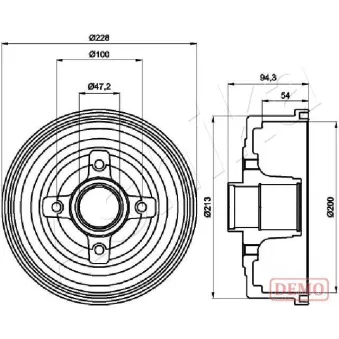 ASHIKA 56-00-0412C - Tambour de frein