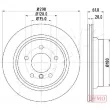 ASHIKA 61-00-0122C - Jeu de 2 disques de frein arrière