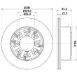 ASHIKA 61-00-0222 - Jeu de 2 disques de frein arrière