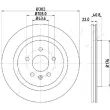 ASHIKA 61-00-0328 - Jeu de 2 disques de frein arrière
