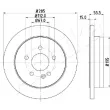 ASHIKA 61-00-0522 - Jeu de 2 disques de frein arrière