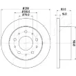 ASHIKA 61-00-0611 - Jeu de 2 disques de frein arrière