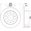 ASHIKA 61-00-0611C - Jeu de 2 disques de frein arrière