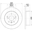 ASHIKA 61-02-256C - Jeu de 2 disques de frein arrière