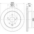 ASHIKA 61-02-257C - Jeu de 2 disques de frein arrière