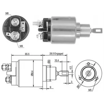 Contacteur, démarreur MAGNETI MARELLI OEM 068911287F