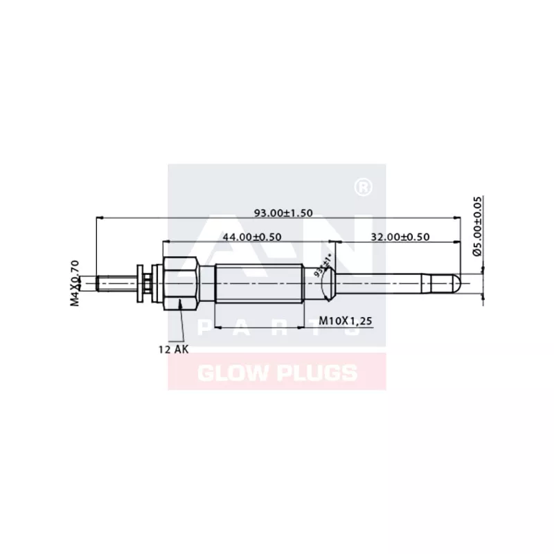 Bougie de préchauffage A-N PARTS A-N014243 - Visuel 1