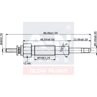 Bougie de préchauffage A-N PARTS OEM WLE718601