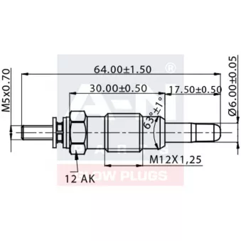 Bougie de préchauffage A-N PARTS OEM 96FF6M090BB