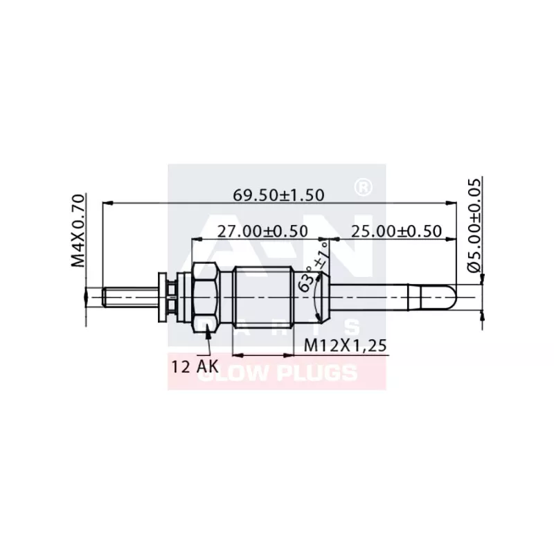 Bougie de préchauffage A-N PARTS A-N063299 - Visuel 1