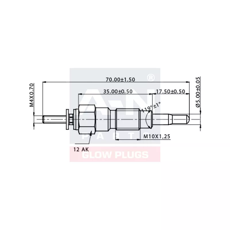 Bougie de préchauffage A-N PARTS A-N066126 - Visuel 1
