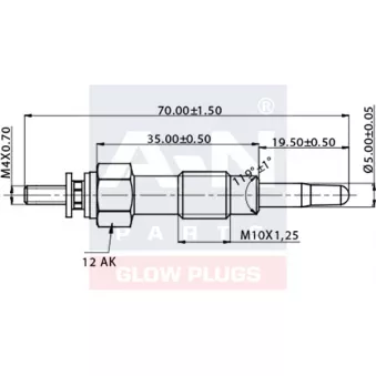 A-N PARTS A-N067114 - Bougie de préchauffage