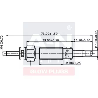 A-N PARTS A-N071043 - Bougie de préchauffage