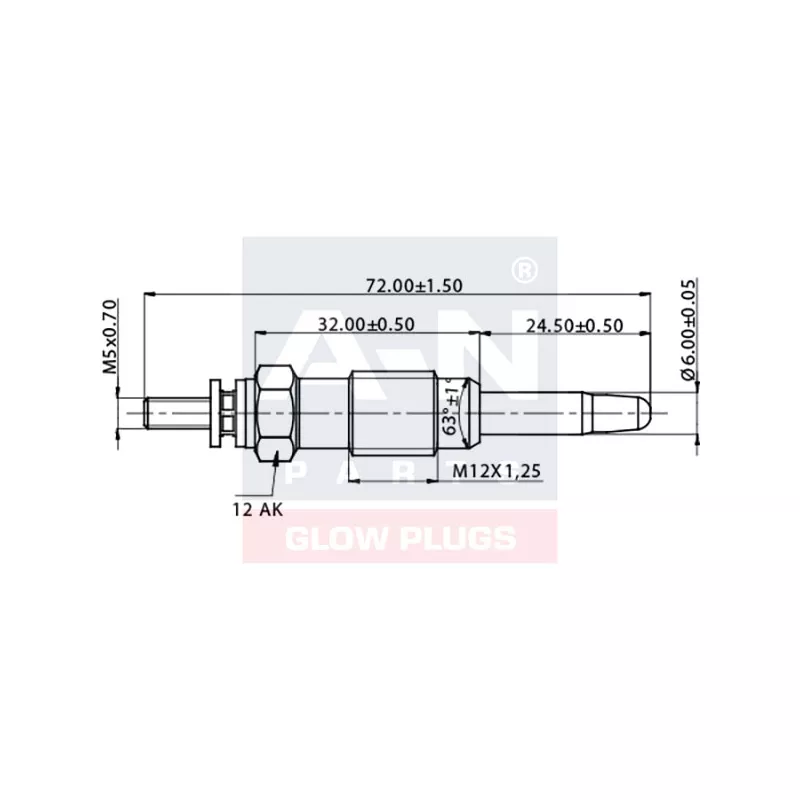 Bougie de préchauffage A-N PARTS A-N073107 - Visuel 1