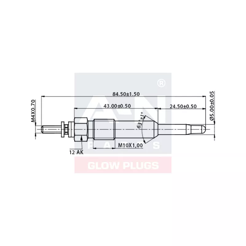 Bougie de préchauffage A-N PARTS A-N084238 - Visuel 1