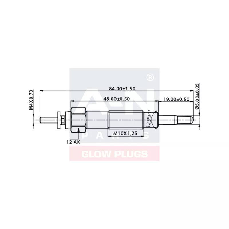 Bougie de préchauffage A-N PARTS A-N084514 - Visuel 1