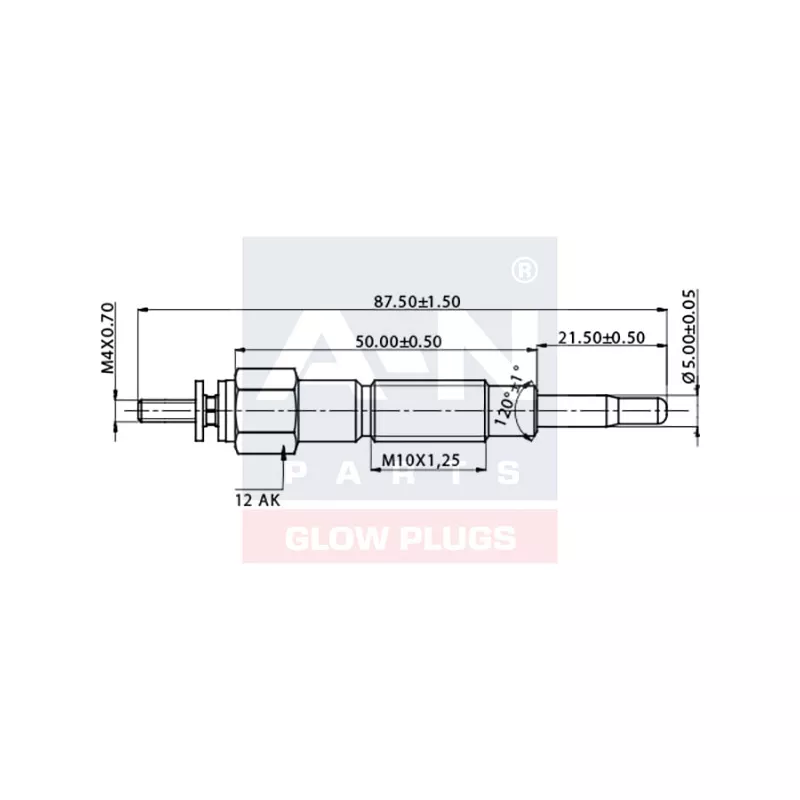 Bougie de préchauffage A-N PARTS A-N087075 - Visuel 1