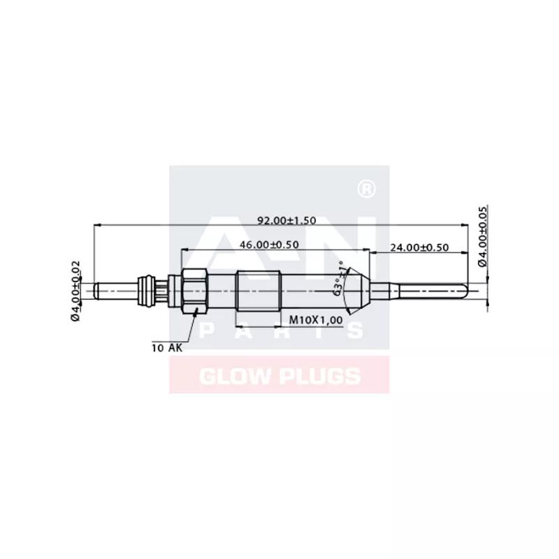 Bougie de préchauffage A-N PARTS A-N091033 - Visuel 1