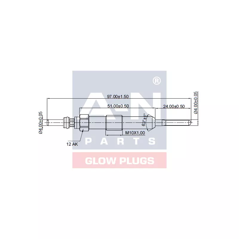 Bougie de préchauffage A-N PARTS A-N096032 - Visuel 1